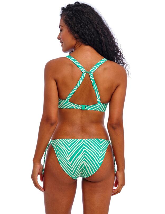 Freya Fiji Falls High Apex Bikini Top Marine