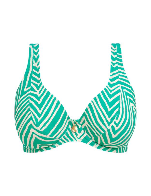 Freya Fiji Falls High Apex Bikini Top Marine