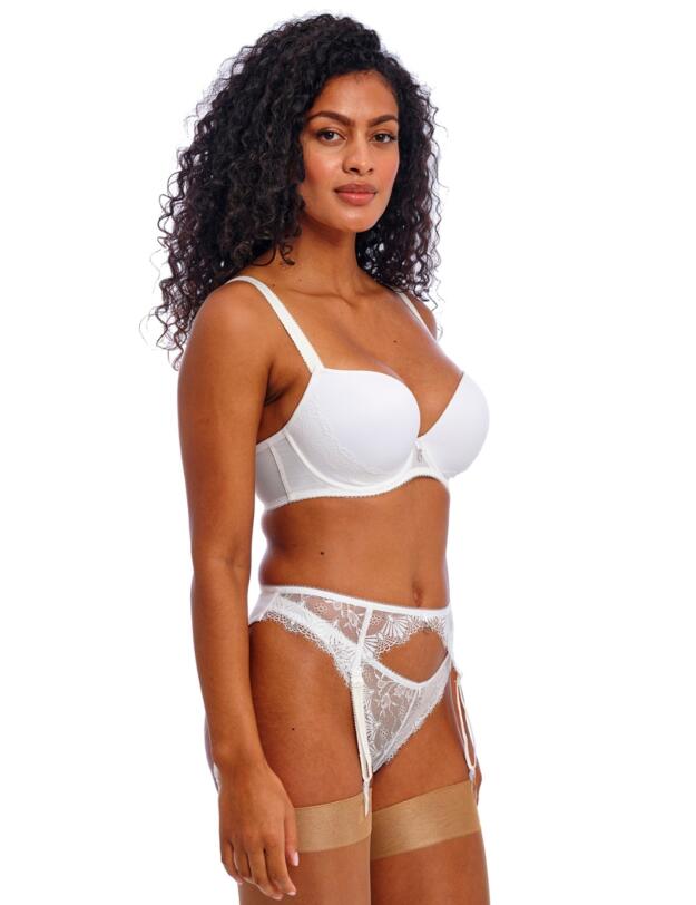 Freya Fascinate Underwired Moulded Plunge T-Shirt Bra White