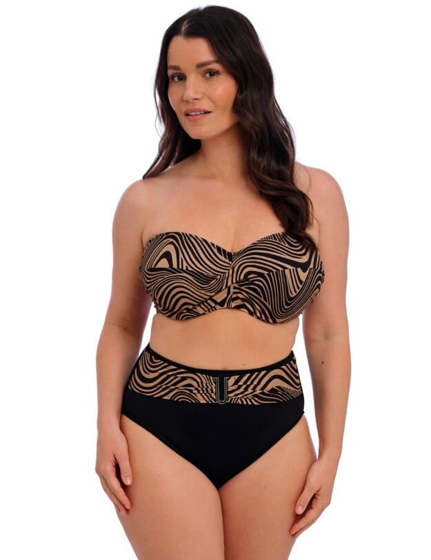Fantasie Pemba Island Underwired Twist Bandeau Bikini Top Mocha