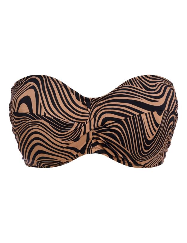 Fantasie Pemba Island Underwired Twist Bandeau Bikini Top Mocha