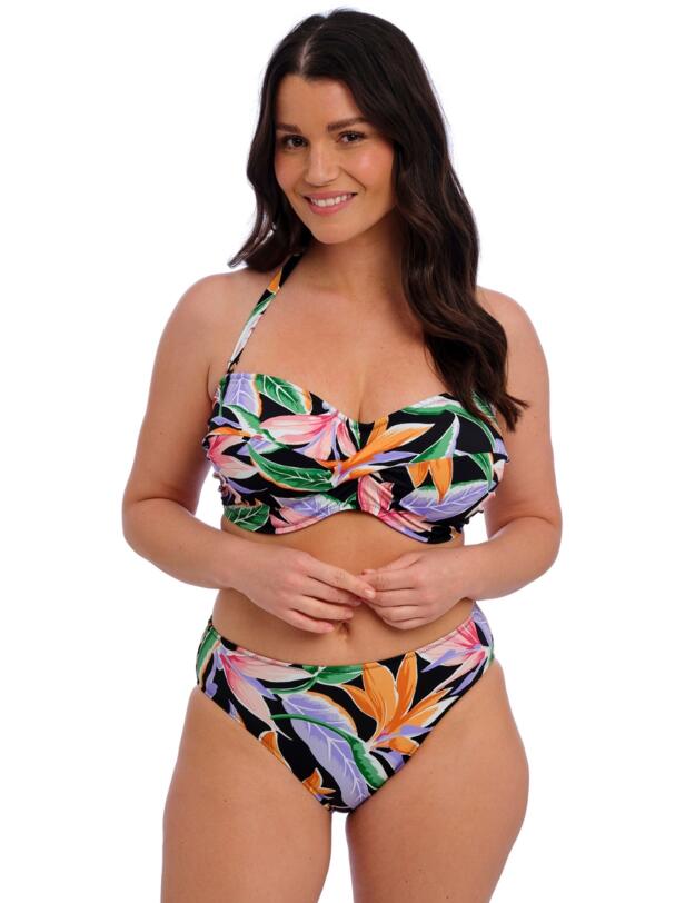 Fantasie Mykonos Cove Underwired Twist Bandeau Bikini Top Black