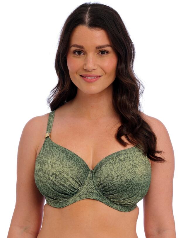 Fantasie Maya Bay Underwired Gathered Full Cup Bikini Top Peridot