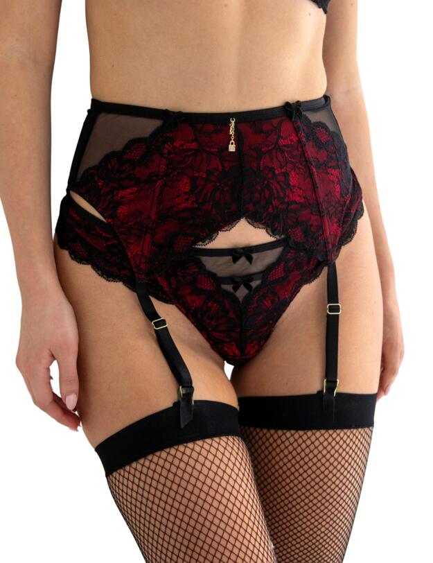 Pour Moi Desire Suspender Black/Red