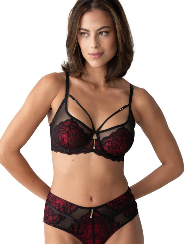 Pour Moi Desire Underwired Bra Black/Red