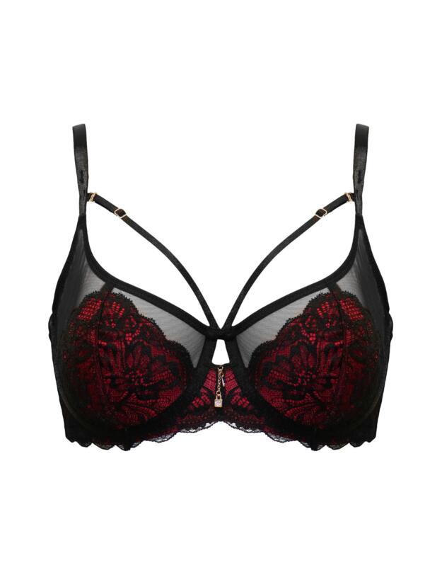 Pour Moi Desire Underwired Bra Black/Red