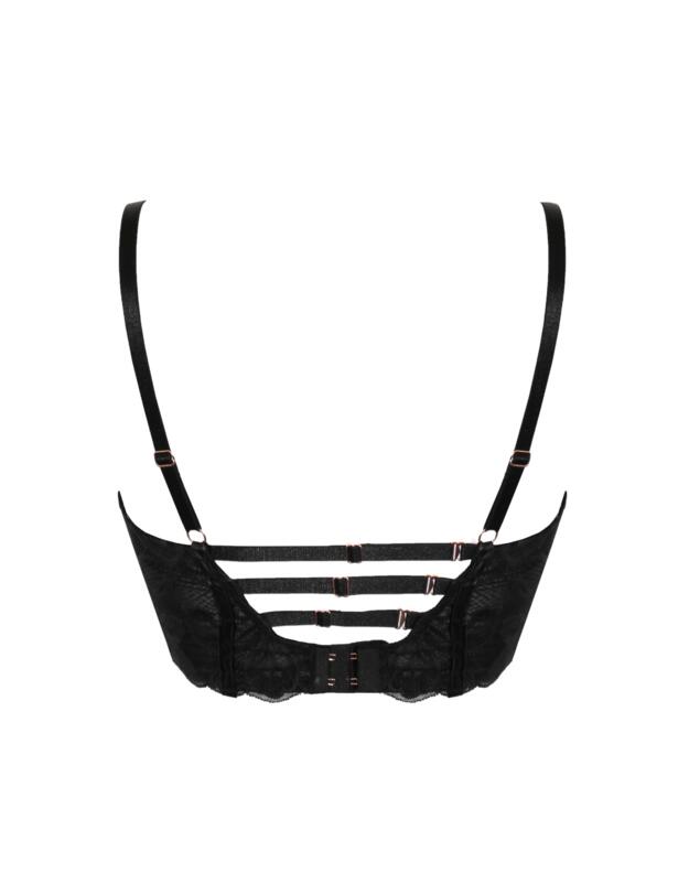 Pour Moi Onyx Padded Longline Bra Black