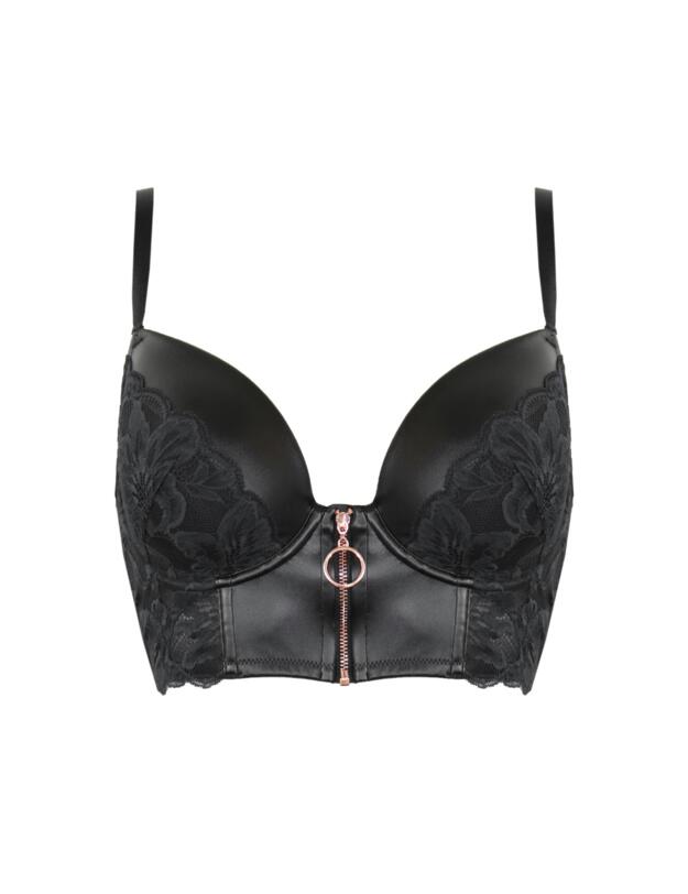Pour Moi Onyx Padded Longline Bra Black