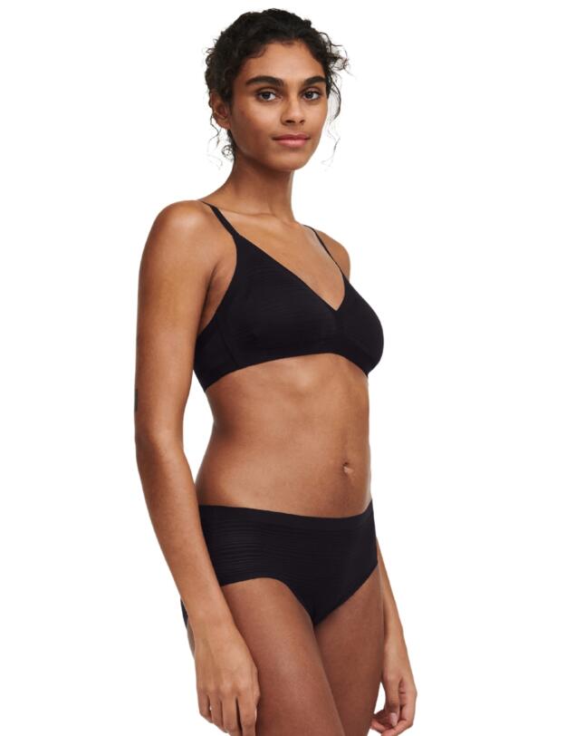 Chantelle SoftStretch Stripes Padded Bralette Black