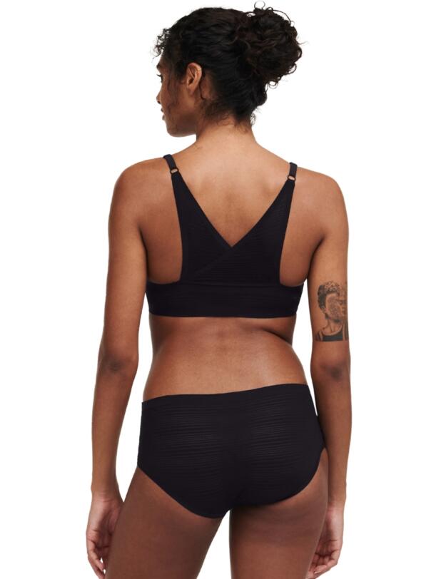 Chantelle SoftStretch Stripes Padded Bralette Black