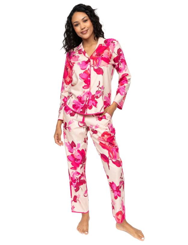 Cyberjammies Aria Floral Print Pyjama Bottoms Peach Mix