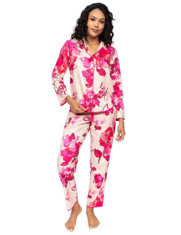 Cyberjammies Aria Floral Print Pyjama Bottoms Peach Mix