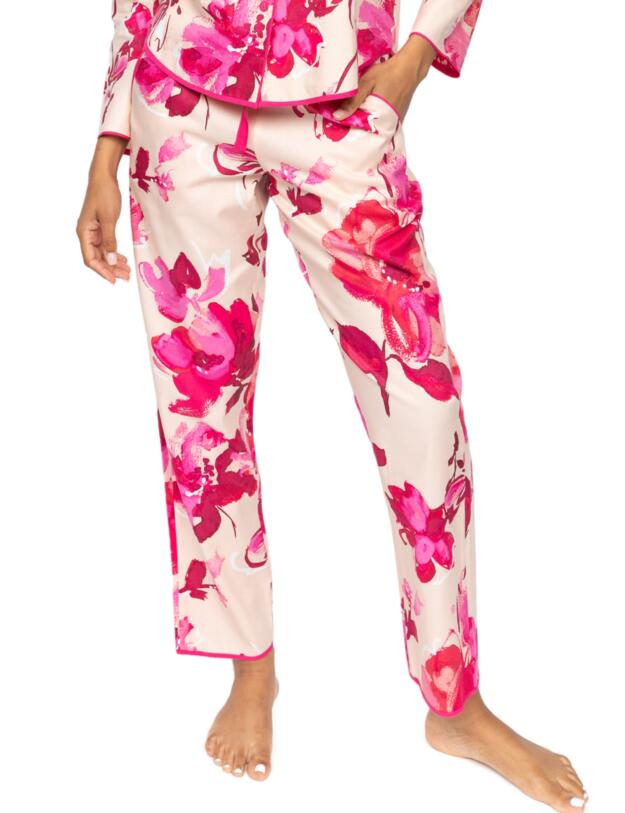 Cyberjammies Aria Floral Print Pyjama Bottoms Peach Mix