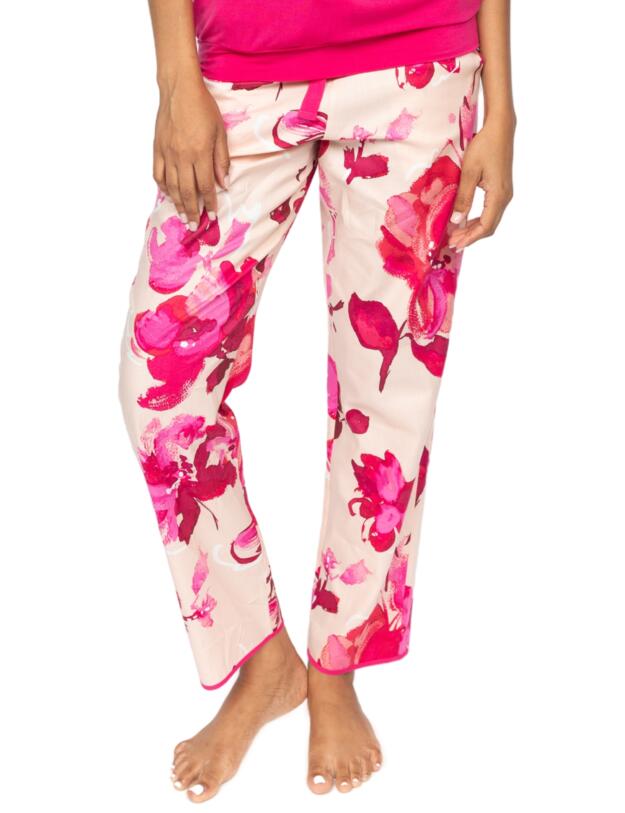Cyberjammies Aria Floral Print Pyjama Bottoms Peach Mix