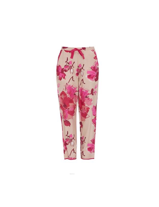 Cyberjammies Aria Floral Print Pyjama Bottoms Peach Mix