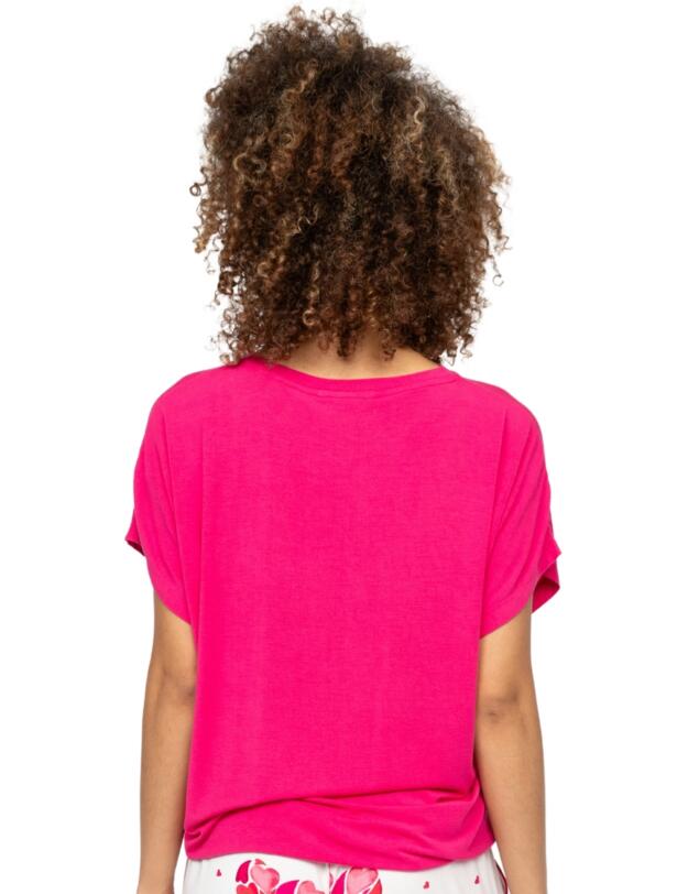 Cyberjammies Aria Slouch Jersey Pyjama Top Bright Pink