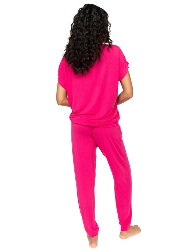 Cyberjammies Aria Slouch Jersey Pyjama Top Bright Pink