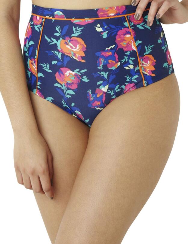 CW0159 Cleo Cassie High Waist Bikini Pant Floral Print - CW0159 High Waist Brief