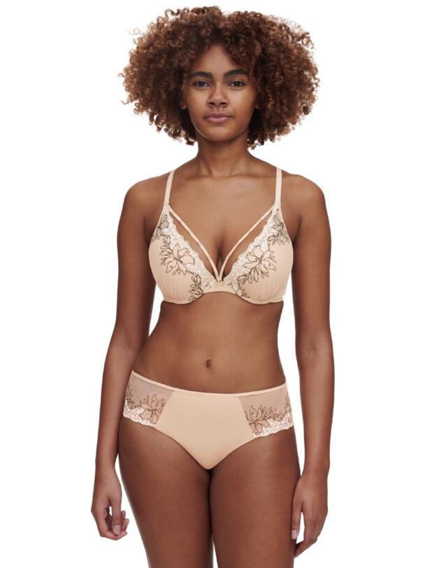 Chantelle Spice Push Up T-Shirt Bra Clay Nude