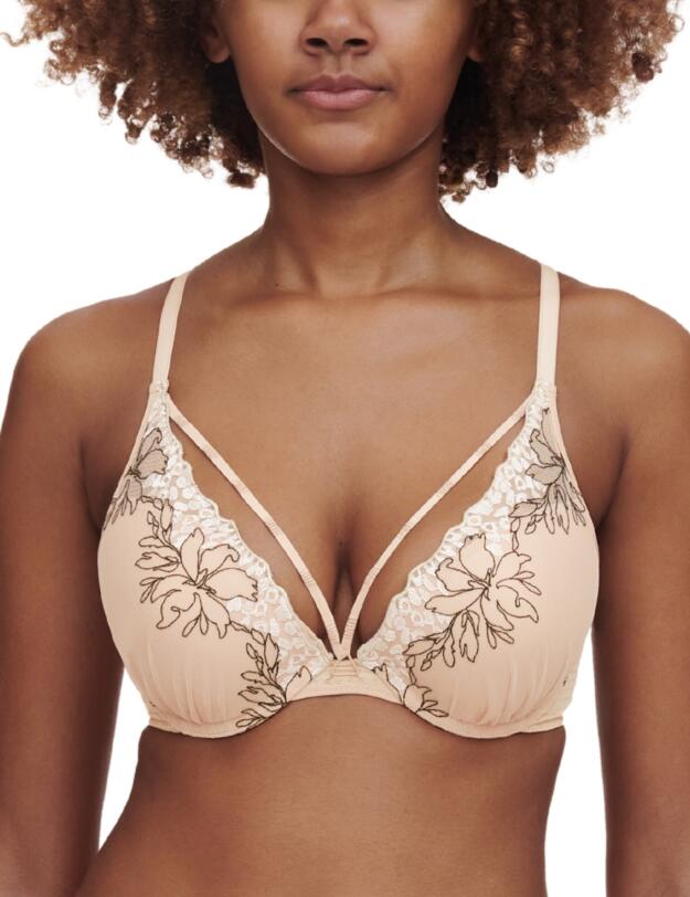 Chantelle Spice Push Up T-Shirt Bra Clay Nude