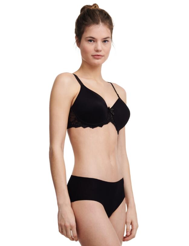 Chantelle Rive Gauche Covering T-Shirt Bra Black