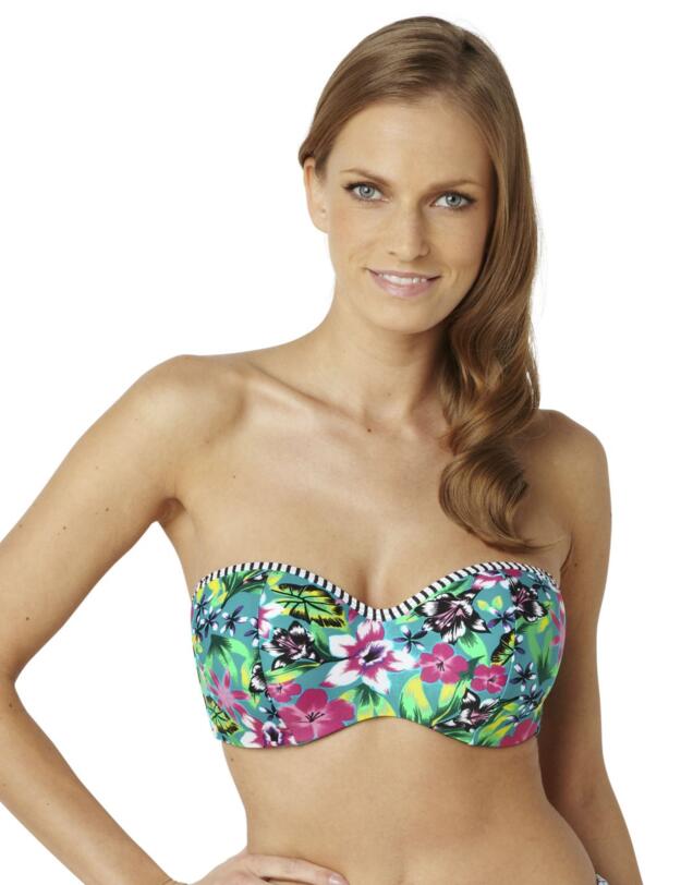 SW0873 Panache Elle Bandeau Bikini Top Tropical Print - SW0873 Tropical Print
