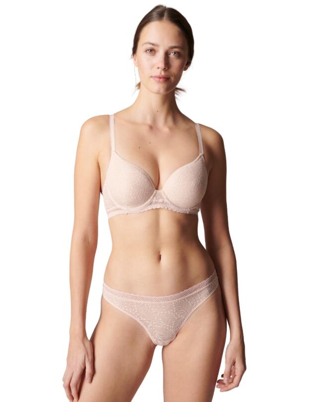 Simone Perele Comete Spacer Plunge Bra Rose Sand