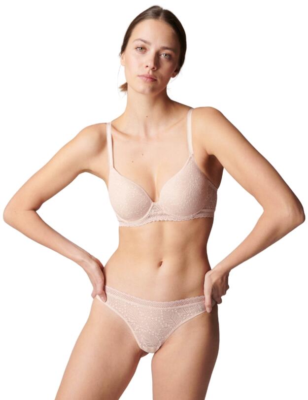 Simone Perele Comete Spacer Plunge Bra Rose Sand