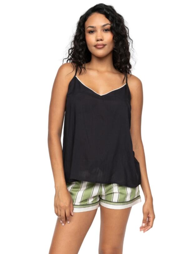 Cyberjammies Nancy Printed Stripe Shorts Sage Green Mix