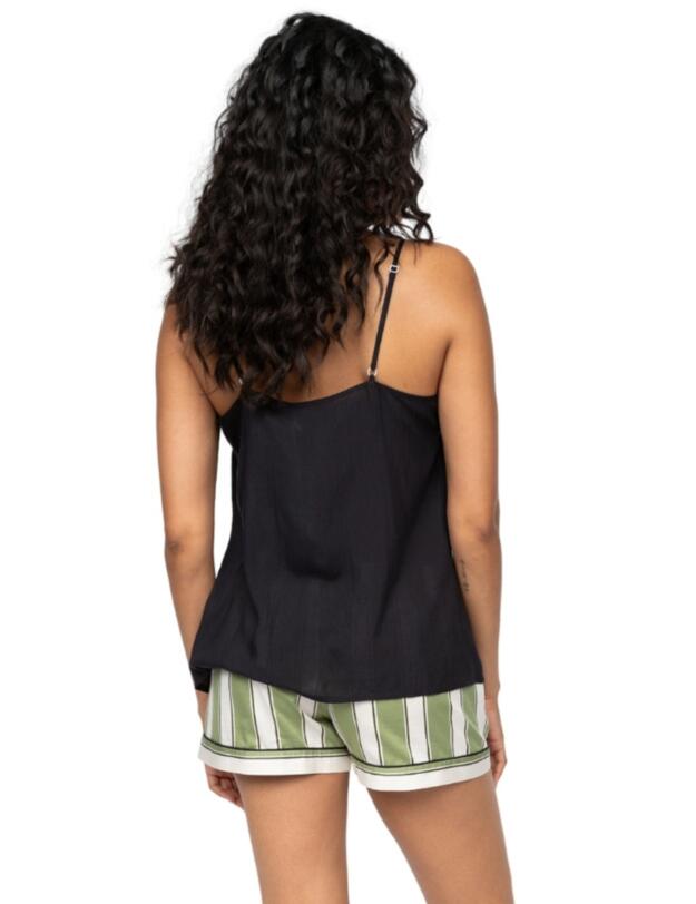 Cyberjammies Nancy Printed Stripe Shorts Sage Green Mix