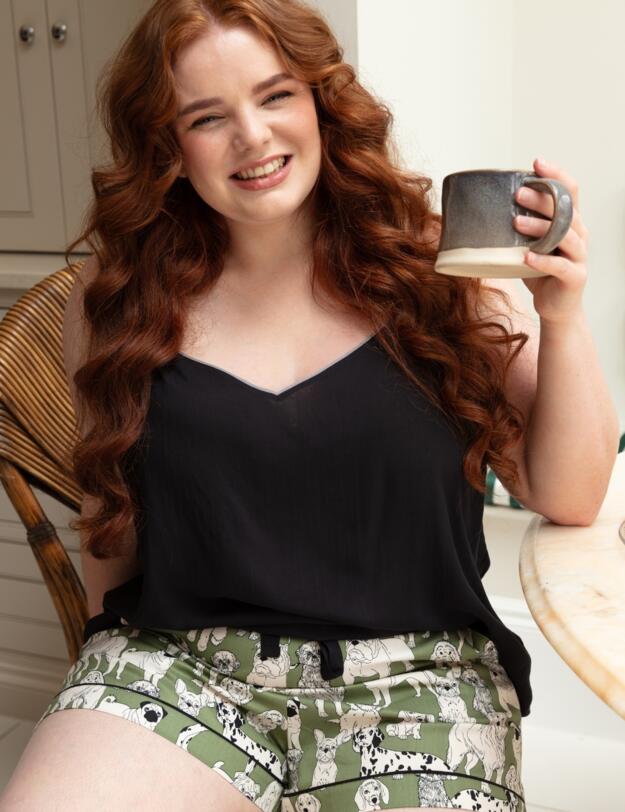 Cyberjammies Nancy Modal Cami Black