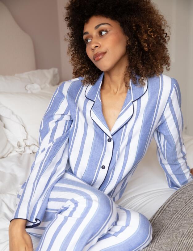 Cyberjammies Alpes Striped Pyjama Bottoms Blue Mix