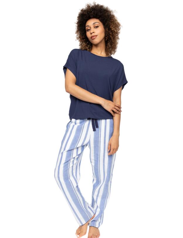 Cyberjammies Alpes Striped Pyjama Bottoms Blue Mix