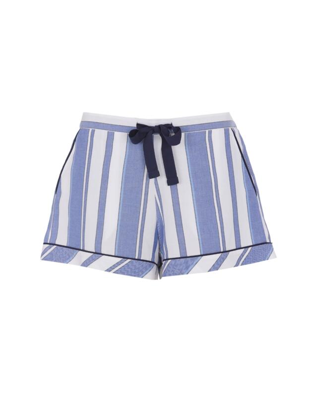 Cyberjammies Alpes Striped Pyjama Shorts Blue Mix