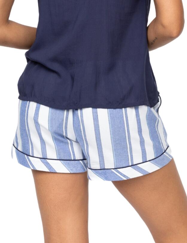 Cyberjammies Alpes Striped Pyjama Shorts Blue Mix