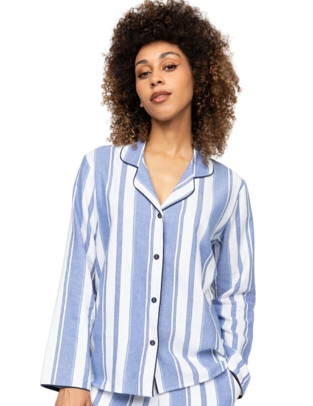Cyberjammies Alpes Striped Pyjama Top Blue Mix