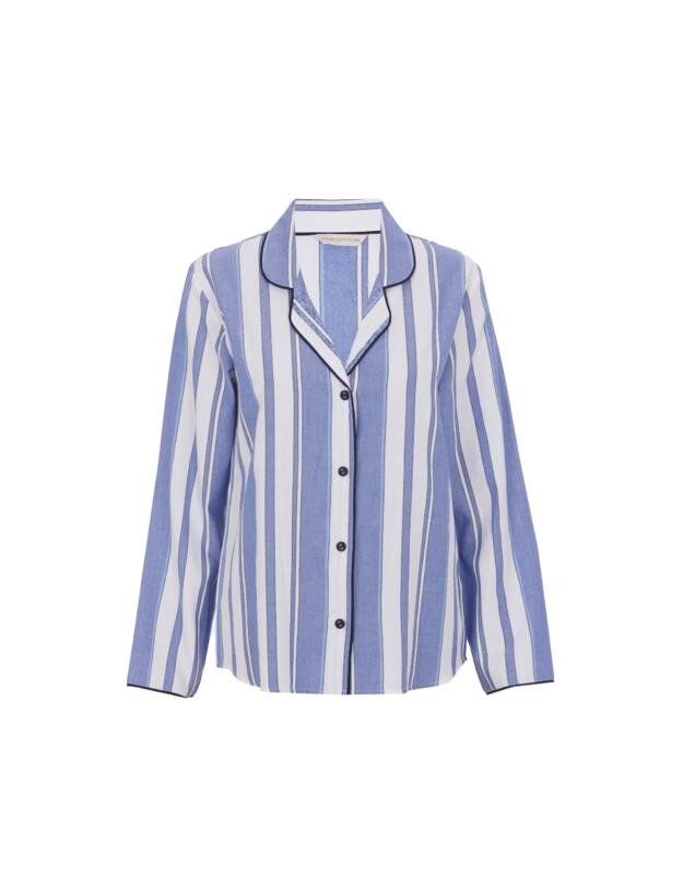 Cyberjammies Alpes Striped Pyjama Top Blue Mix