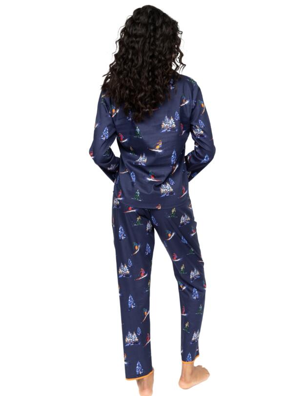 Cyberjammies Alpes Ski Print Pyjama Bottoms Navy Mix