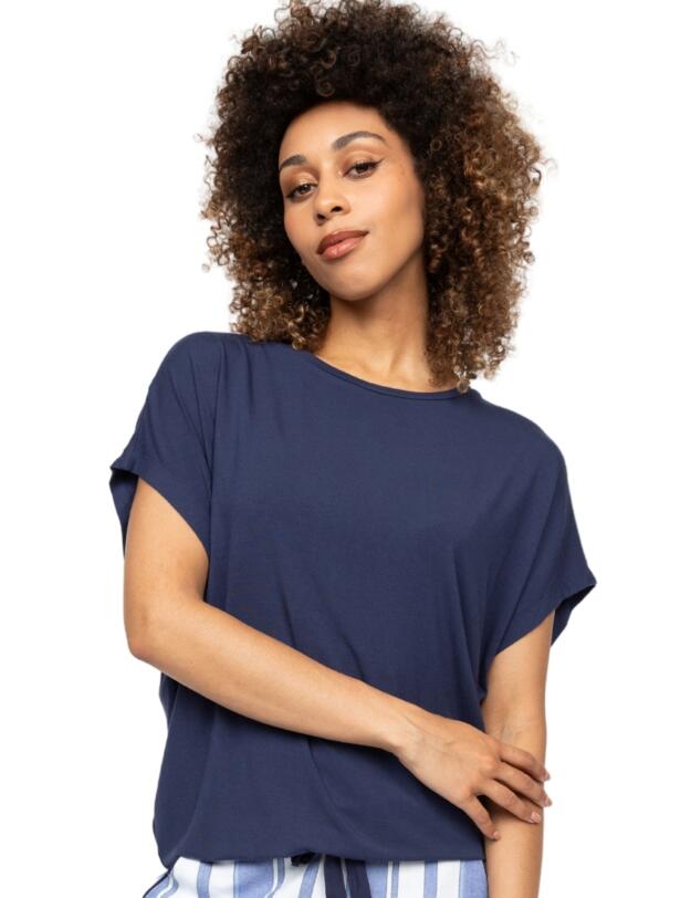 Cyberjammies Alpes Jersey Pyjama Top Navy