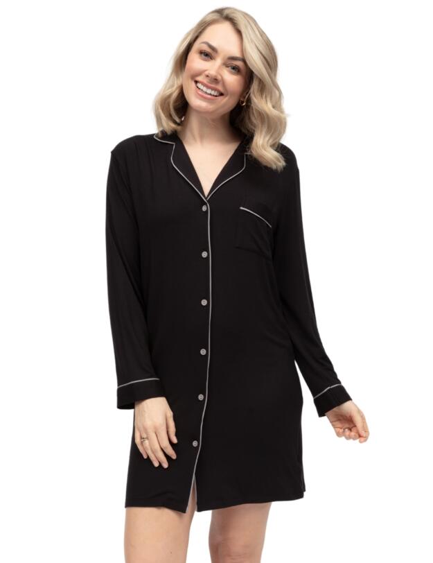 Cyberjammies Nancy Revere Jersey Nightshirt Black