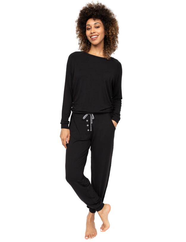 Cyberjammies Nancy Jersey Pyjama Bottoms Black