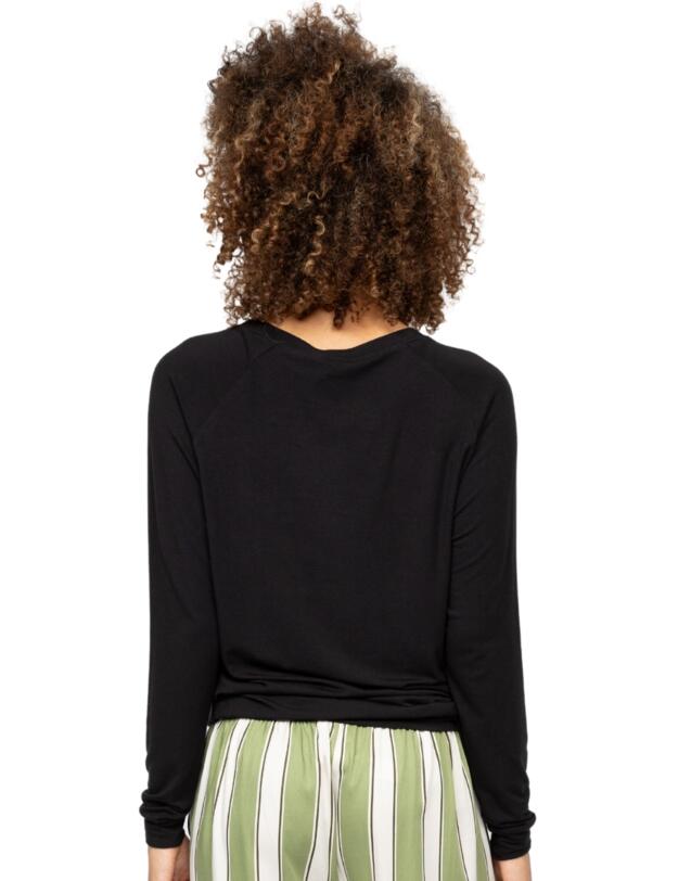 Cyberjammies Nancy Slouch Jersey Pyjama Top Black