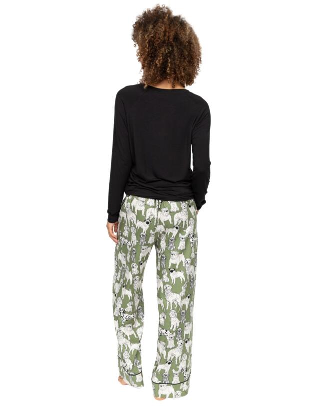 Cyberjammies Nancy Slouch Jersey Pyjama Top Black