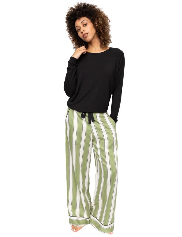 Cyberjammies Nancy Slouch Jersey Pyjama Top Black
