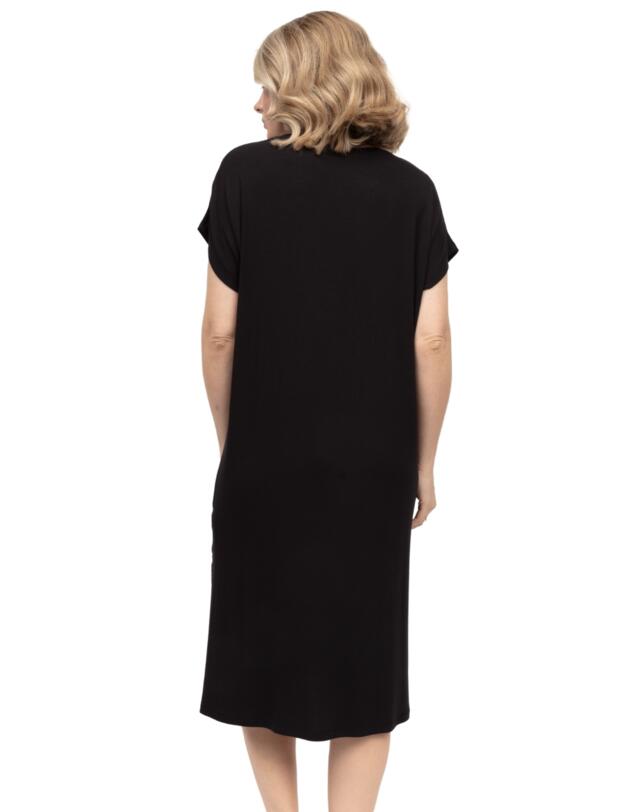 Cyberjammies Nancy Jersey Long Nightdress Black