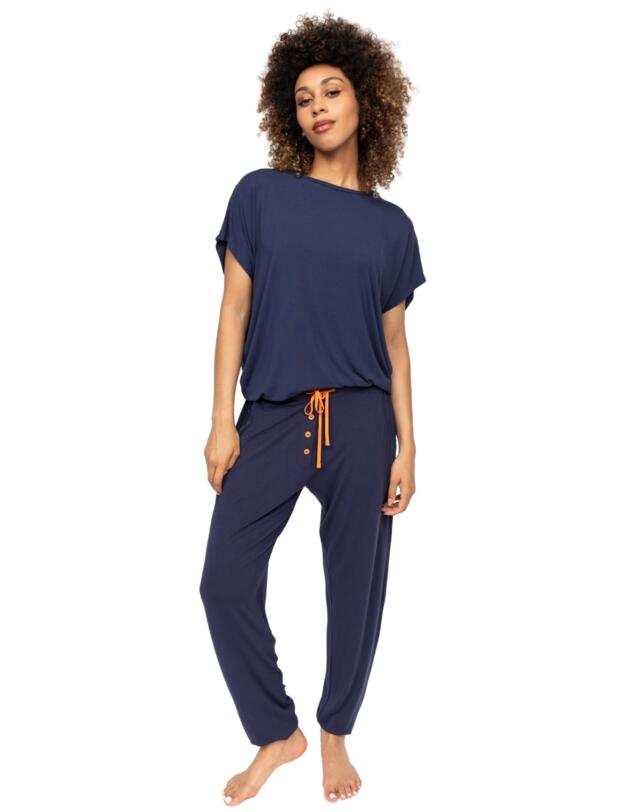 Cyberjammies Alpes Jersey Pyjama Bottoms Navy