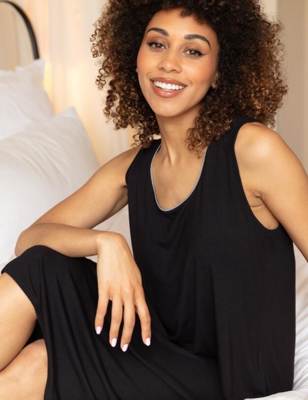 Cyberjammies Nancy Jersey Swing Nightdress Black