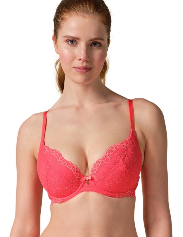 Gossard Superboost Lace Padded Plunge Bra Sugar Coral