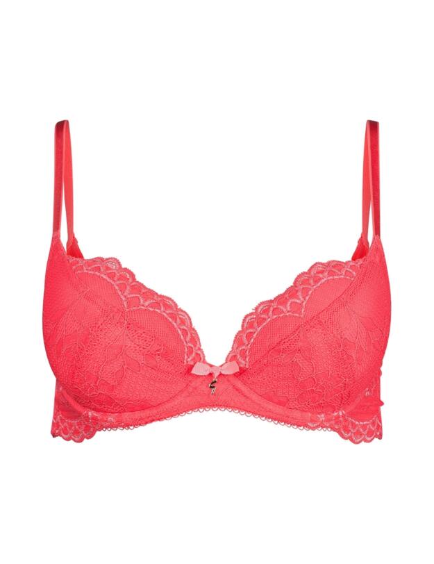 Gossard Superboost Lace Padded Plunge Bra Sugar Coral