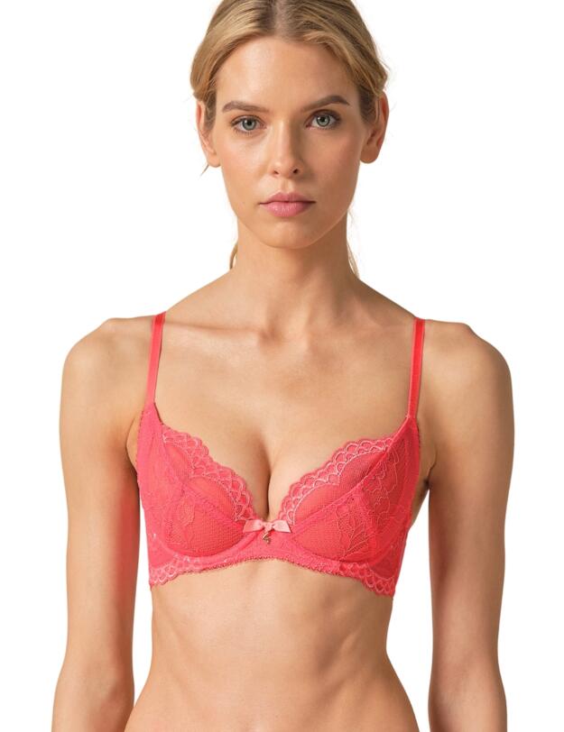 Gossard Superboost Lace Non-Padded Plunge Bra Sugar Coral